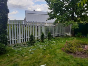 Забор из евроштакетника с забивными столбами 25 метров фото в Городце